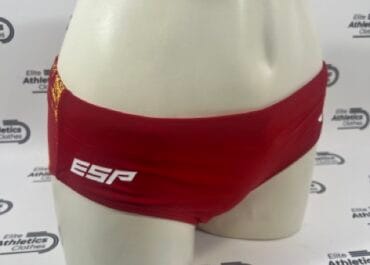 Joma Spain Pro Elite 2022 Women Competition Briefs red ESP text front view mannequin
