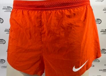 Nike NN Running Team Pro Elite 2019 Running Shorts orange front view on mannequin