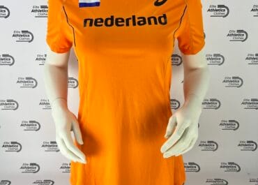 Asics Netherlands Pro Elite 2016 Women T-Shirt orange front lower view mannequin