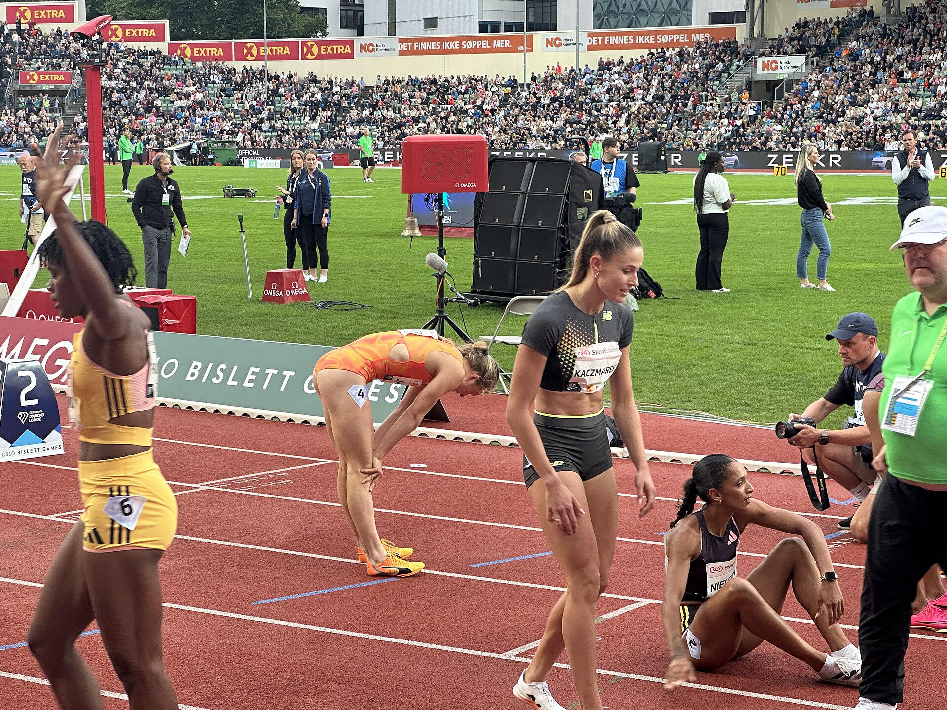 Natalia Bukowiecka, then racing as Natalia Kaczmarek, at the 2024 Bislett Games in Oslo