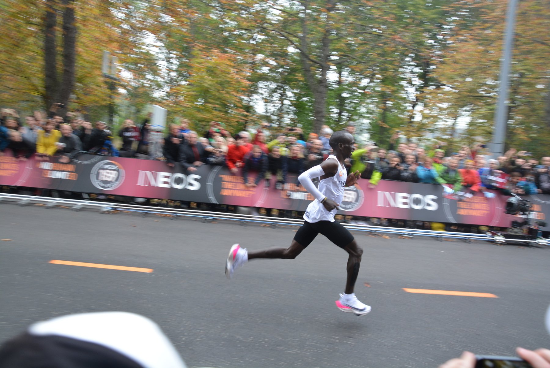 Eliud Kipchoge running the final 200 metres of the INEOS 1:59 Challenge in Vienna, October 2019