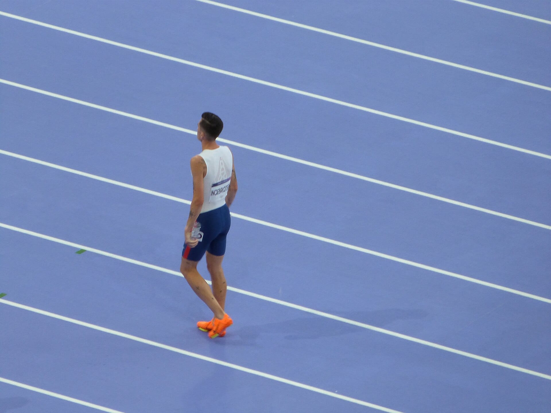 Jakob Ingebrigtsen racing the 1500m final at the Paris 2024 Olympics