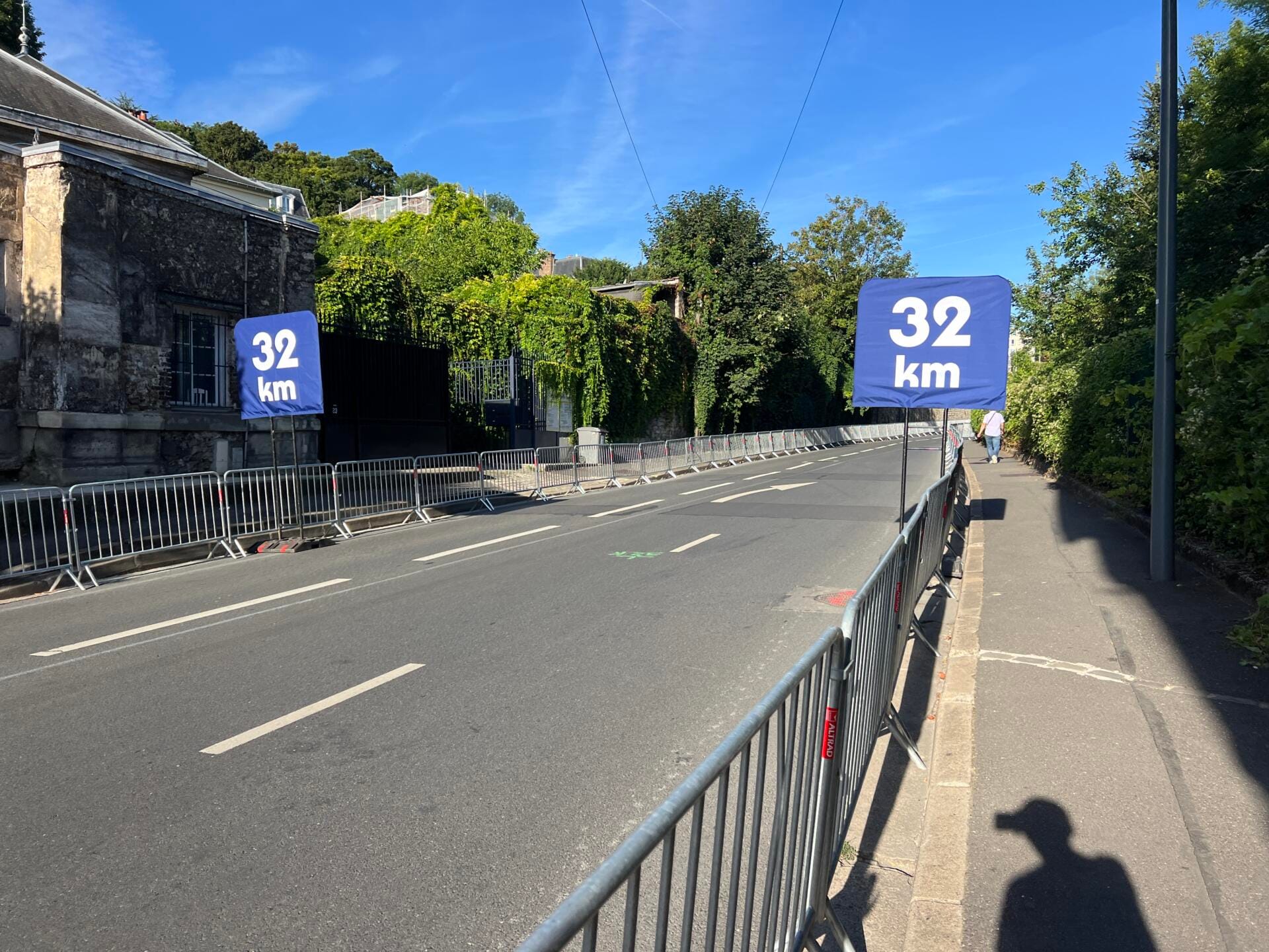 The Paris 2024 Olympic men's marathon route passing through Meudon on 10 August 2024