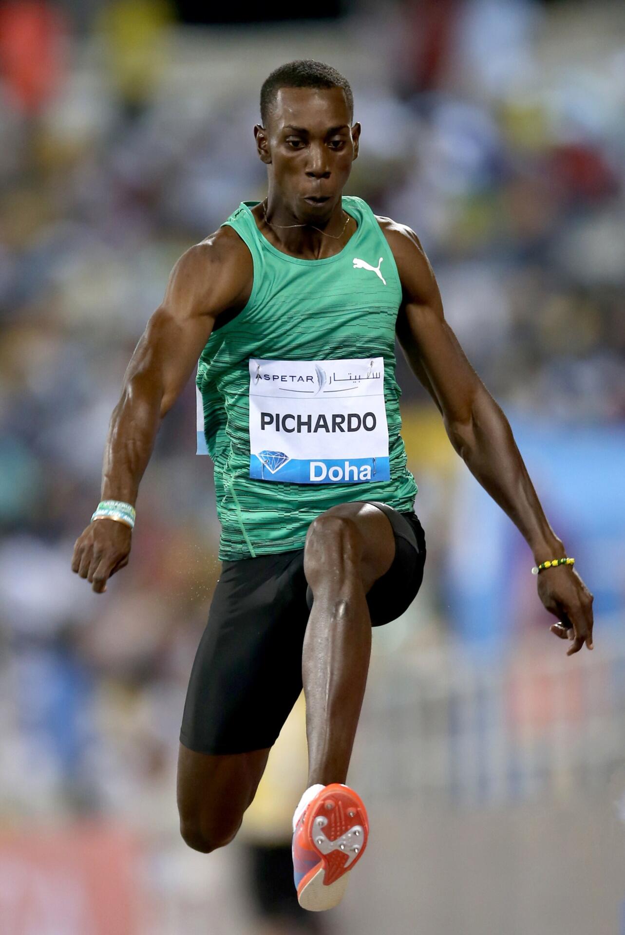 Pedro Pichardo competing in the triple jump for Portugal