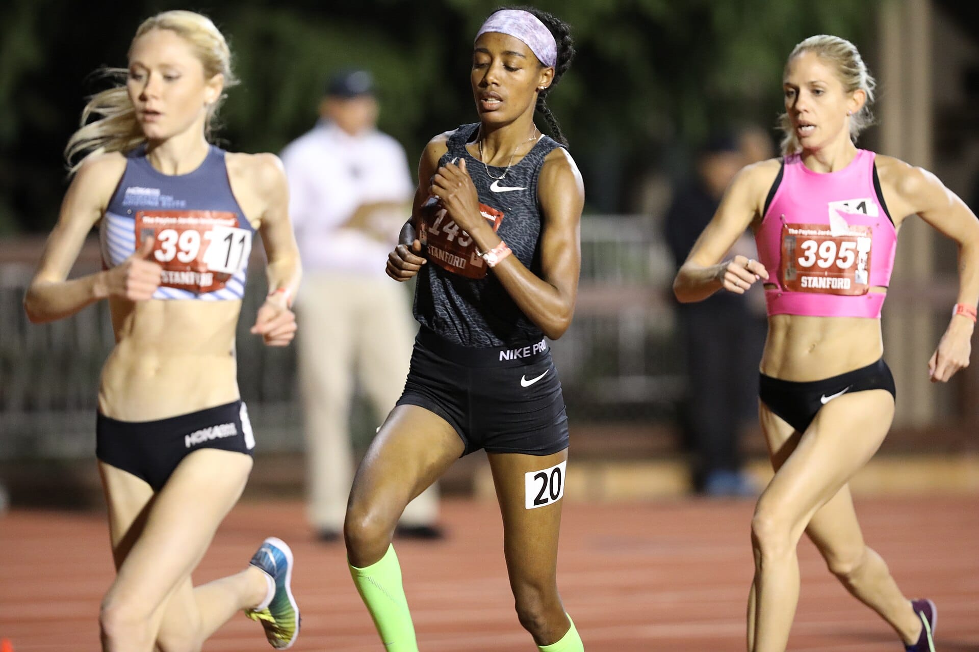 Sifan Hassan racing at the 2019 Payton Jordan Invitational during her Nike Oregon Project years