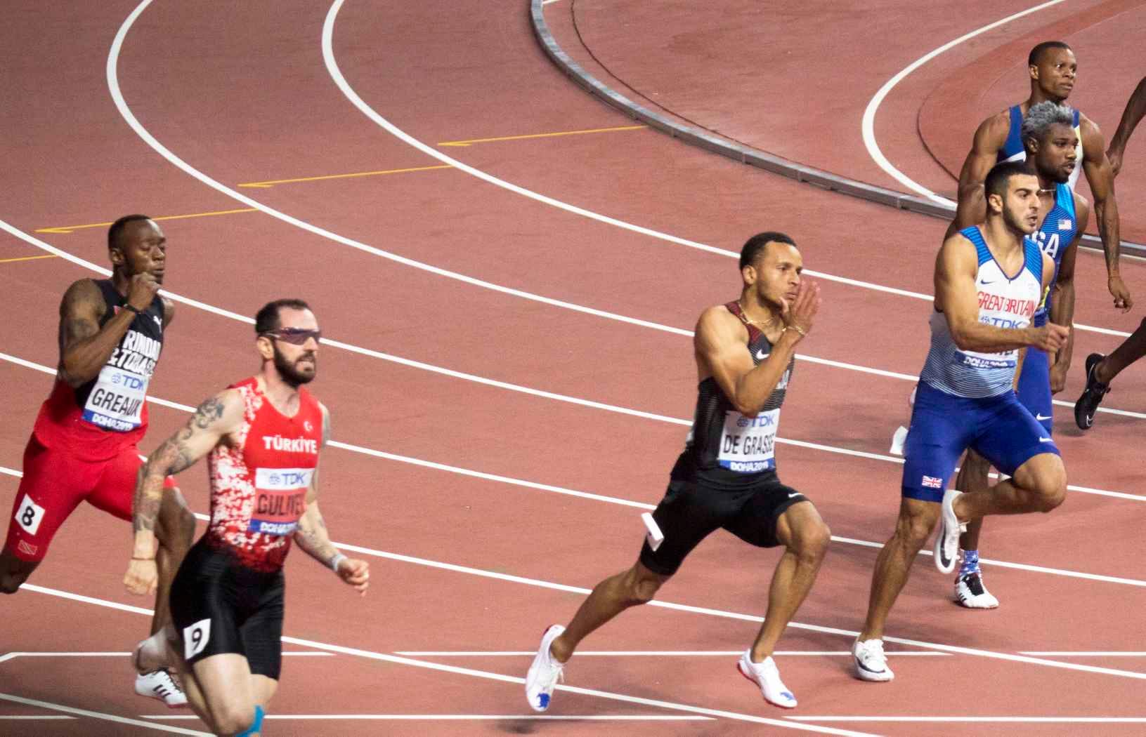 Noah Lyles in the men's 200m final at the 2019 World Athletics Championships in Doha