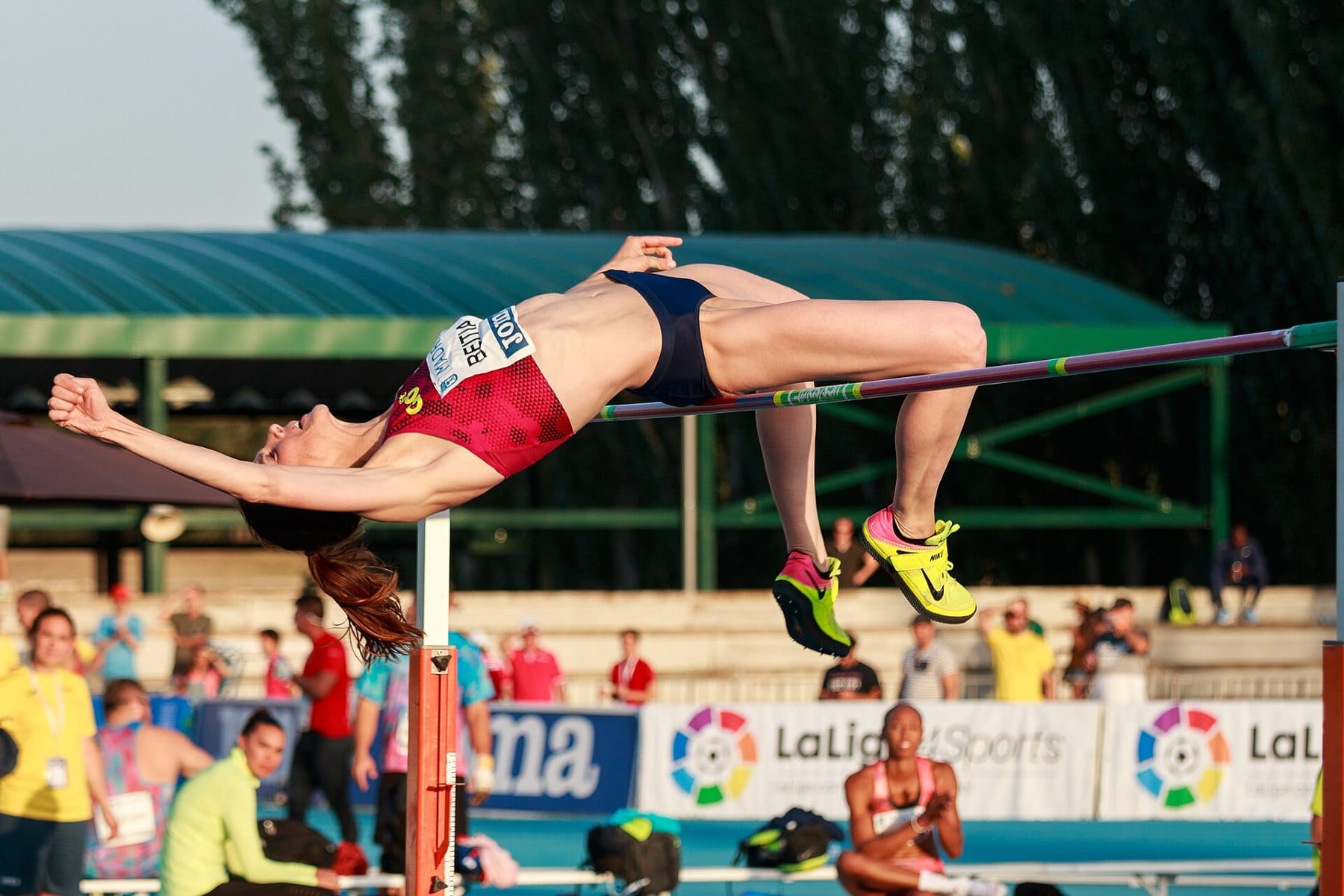 Ruth Beitia competing at the 2017 Meeting de Madrid